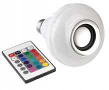 LÂMPADA LED COM SOM VIA BLUETOOTH