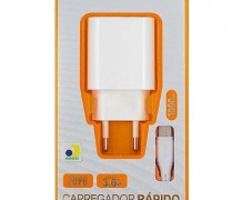 CARREGADOR RÁPIDO (VIAGEM) 5V – 5,1A TIPO C + 2 Saídas USB